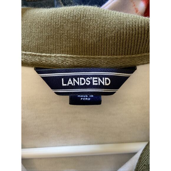 Lands End Multicolor Striped Pima Cotton Stretch Polo Shirt Women Plus 2X 20-22W - Picture 4 of 6